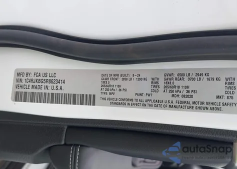 2024 Jeep Grand Cherokee L Limited 4X4 из США, поврежденный, VIN 1C4RJKBG5R8623414